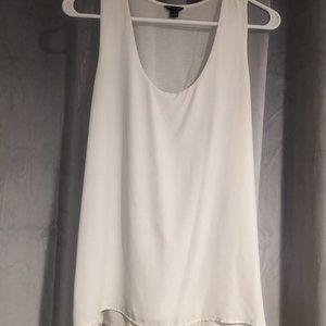 Ann Taylor Mix Media Blouse (White)